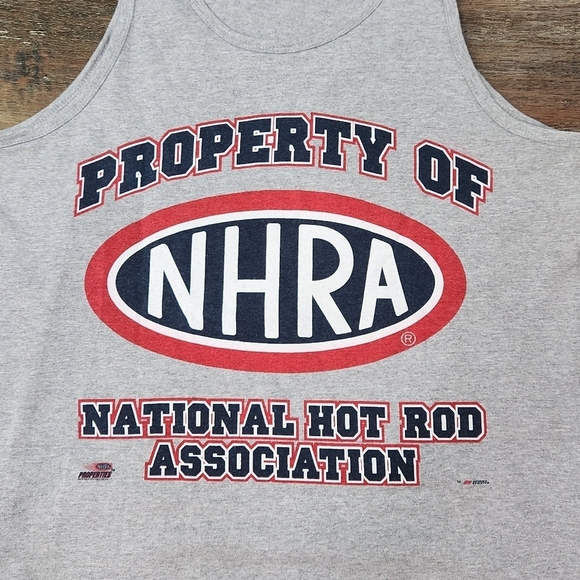 NATIONAL HOT ROD ASSOCIATION SLEEVELESS T-SHIRT SIZE LARGE - Picture 4 of 4